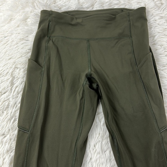 Lululemon Speed Up Crop (21") Dark Olive - Picture 2 of 7